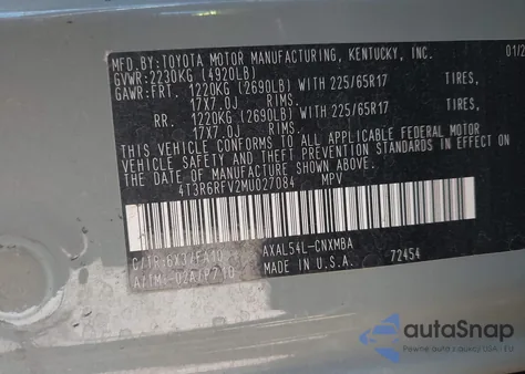 2021 Toyota Rav4 Hybrid Xle from USA, damaged, VIN 4T3R6RFV2MU027084